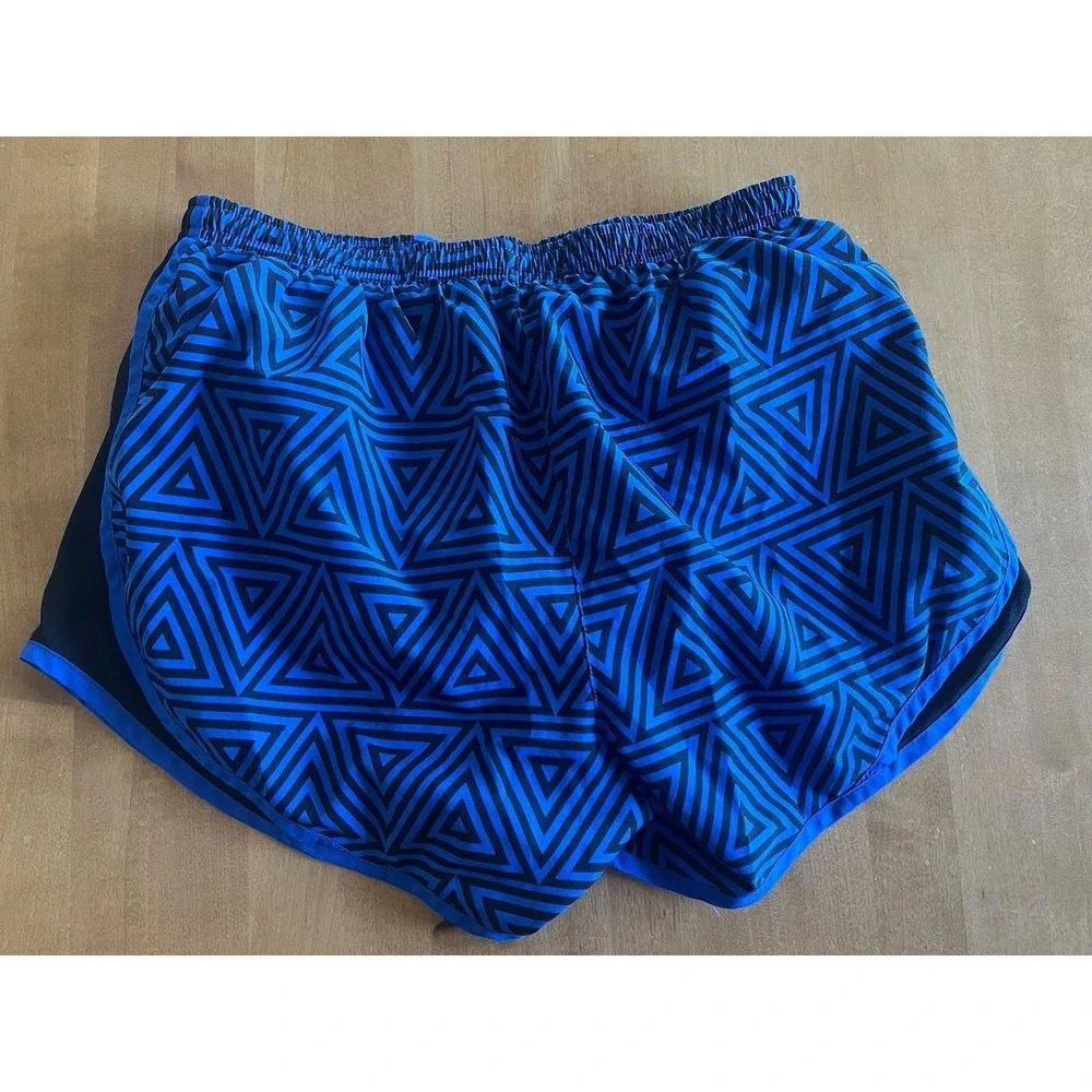 Nike Dri-Fit Women's Black & Blue Tempo Running Shorts w/ Lining Size M Athletic